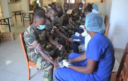 Zone militaire 7 ( Thies) Don de sang